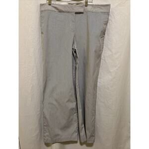 LIZ CLAIBORNE Jackie Wide Leg White Black Pinstripe Pants Women Size 16
